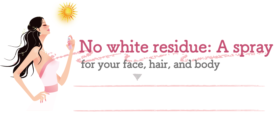 No white residue: A spray for your face, hair, and body